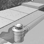 this Diagram shows another way the downspouts can be drained, and notice the pop-up next to the street, where it can be drained to.